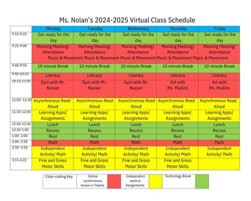 virtual schedule